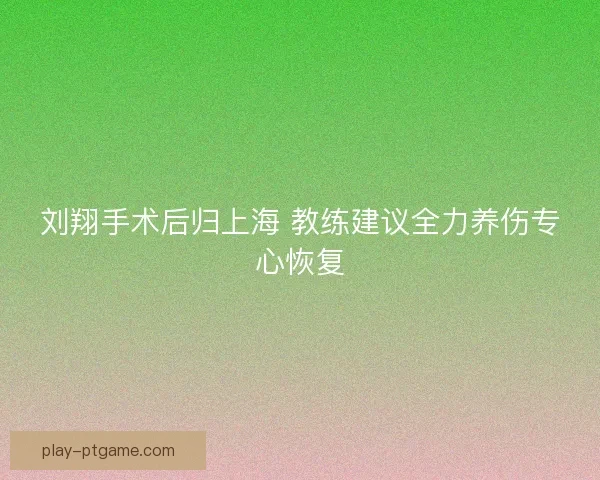 刘翔手术后归上海 教练建议全力养伤专心恢复